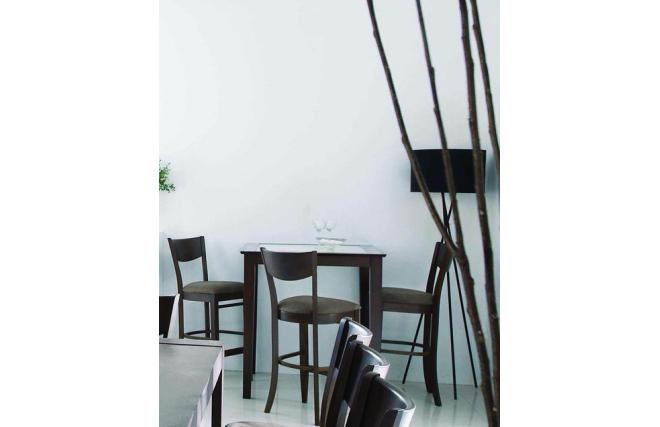 2 Chaises de bar CRESENT- cuisine/salle &agrave; manger  WENGE