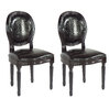 2 chaises de cuisine / salle &agrave; manger MEDAILLON - coloris noir image pub1