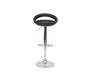 2 tabourets de bar / cuisine COMET revetement pvc noir image 3