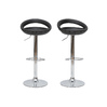 2 tabourets de bar / cuisine COMET revetement pvc noir image pub1