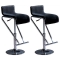 2 tabourets de bar / cuisine GLITTER ajustables  noirs