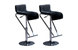 2 tabourets de bar / cuisine GLITTER ajustables  noirs image 1