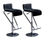 2 tabourets de bar / cuisine GLITTER ajustables  noirs image 1