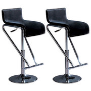 2 taburetes de bar / cocina GLITTER ajustables negros image pub1