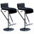 2 taburetes de bar / cocina GLITTER ajustables negros image pub1