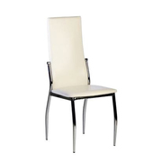 4 chaises cuisine / salle &agrave; manger  design BERLIN blanches  image pub1