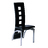 4 chaises de cuisine / salle &agrave; manger JACKIE noires image pub1