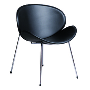 4 chaises de cuisine / salle &agrave; manger LYNNA noires  image pub1