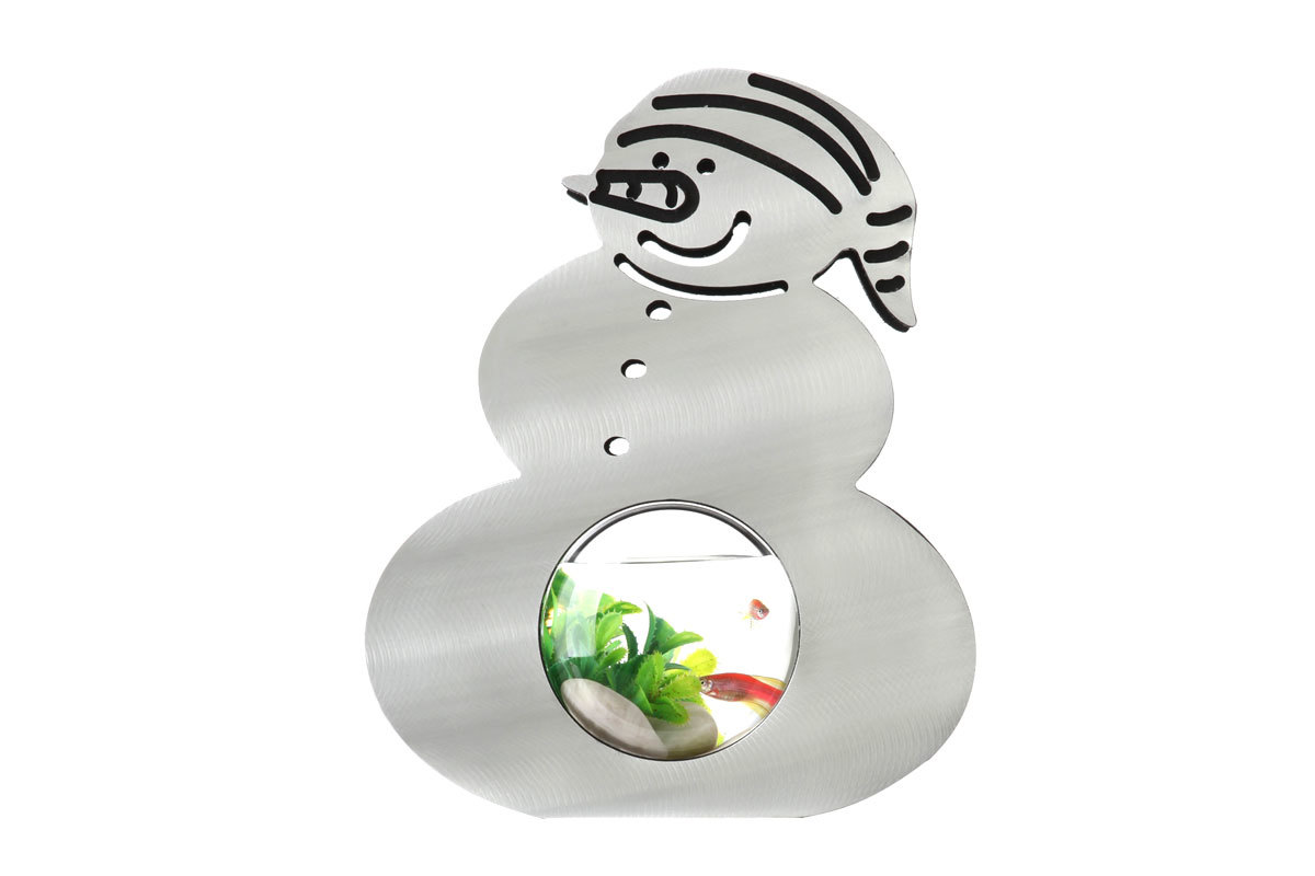 Aquarium design gris m�talilis� SNOW