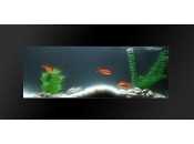 Aquarium mural design inox noir KEY WEST L90