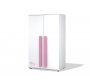 Armoire enfant rose et blanche MARCHANDE