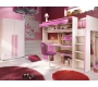 Armoire enfant rose et blanche MARCHANDE
