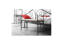 Banc baroque noir m&eacute;tal VICTORIA