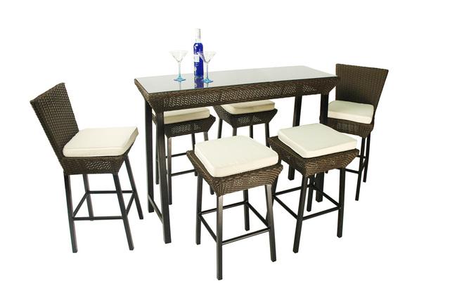 Bar de jardin r&eacute;sine tress&eacute;e CUBA