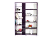 Biblioth&egrave;que design laqu&eacute;e violette VIXY