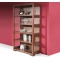Biblioth&egrave;que en bois massif chocolat JAIRO