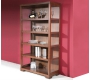 Biblioth&egrave;que en bois massif chocolat JAIRO