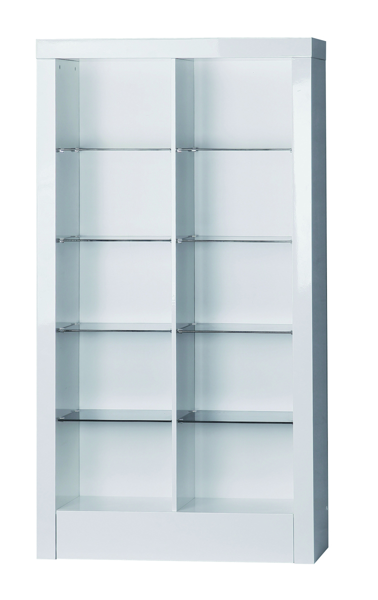 Biblioth&egrave;que / &eacute;tag&egrave;re de rangement moderne blanche New Lea 10 niches et 1 tiroir