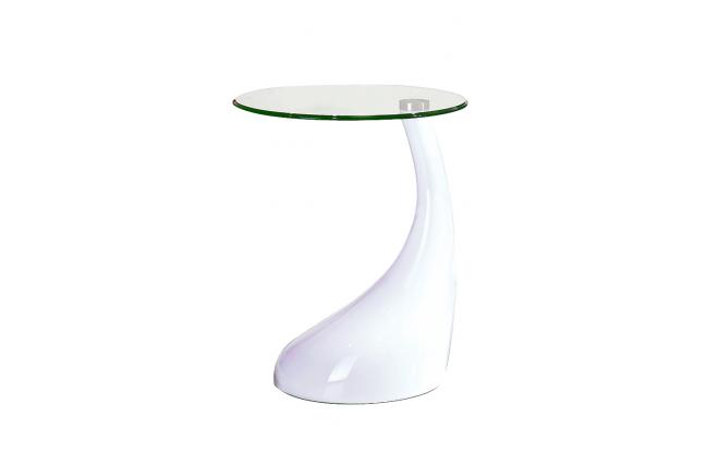 Bout de canap&eacute; / gu&eacute;ridon design COURBELLA - coloris blanc