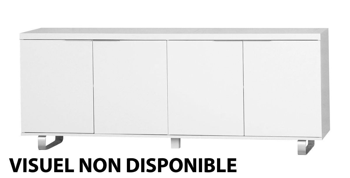Buffet / bahut LEA design noir 4 portes 