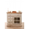 Buffet baroque blanc 1 porte SOFIA