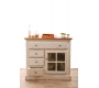 Buffet baroque blanc 1 porte SOFIA