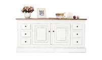 Buffet baroque blanc 2 portes SOFIA