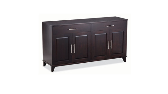 Buffet bas IRIS en ch&ecirc;ne malaisien - 4 portes, 2 tiroirs, coloris wenge image 1
