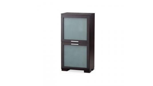 Buffet bas ISA 2 portes Verre D&eacute;poli - ch&ecirc;ne - coloris wenge image 1