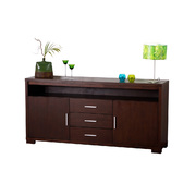 Buffet bas JAIRO 2 portes, 3 tiroirs - chene - coloris chocolat image pub1