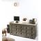 Buffet comptoir bois 17 tiroirs WINSTON