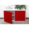 Buffet design blanc et rouge laqu&eacute; SYMBIOSIS