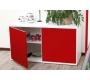 Buffet design blanc et rouge laqu&eacute; SYMBIOSIS
