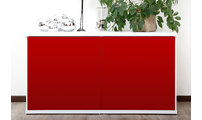 Buffet design blanc et rouge laqu&eacute; SYMBIOSIS