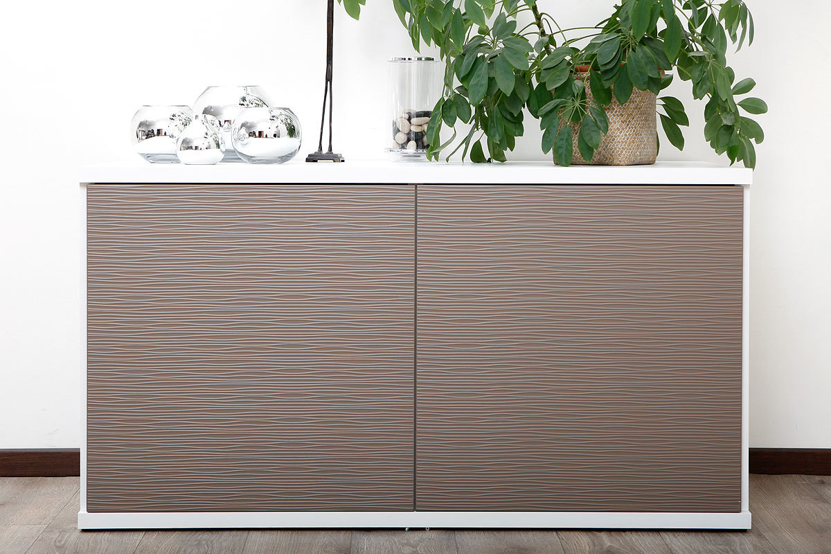 Buffet design blanc et taupe SYMBIOSIS