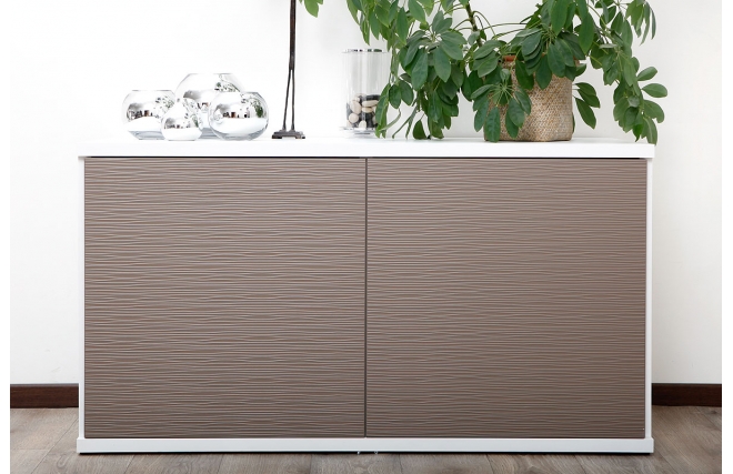 Buffet design blanc et taupe SYMBIOSIS