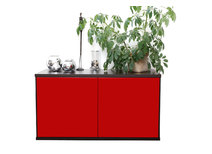 Buffet design chocolat et rouge laqu&eacute; SYMBIOSIS