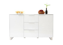 Buffet design laqu&eacute; blanc HALIFAX