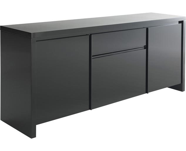 Buffet design laqu&eacute; noir WILSON
