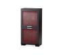 Buffet ISA 2 portes verre rouge - ch&ecirc;ne malaisien - coloris light cappucino