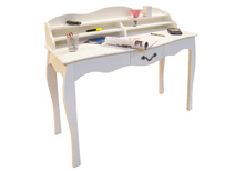 Bureau baroque blanc 1 tiroir LOUISA