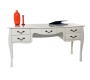 Bureau Baroque blanc 5 tiroirs Louisa