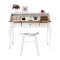 Bureau baroque bois blanc SOFIA