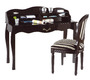Bureau baroque noir 1 tiroir Louisa