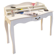 Bureau / console 1 tiroir LOUISA - coloris blanc image pub1
