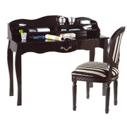 Bureau / console 1 tiroir LOUISA - coloris noir image pub1