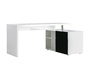Bureau design blanc et noir laqu&eacute; amovible MAXI