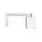 Bureau design blanc et noir laqu&eacute; amovible MAXI
