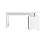 Bureau design blanc et noir laqu&eacute; amovible MAXI