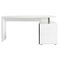 Bureau design blanc et noir laqu&eacute; amovible MAXI